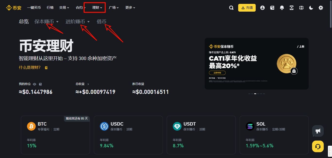 1. 理财产品种类